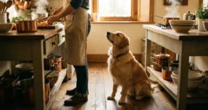 Sofrada yemek bekleyen köpek – ev yemeği vermek doğru mu?