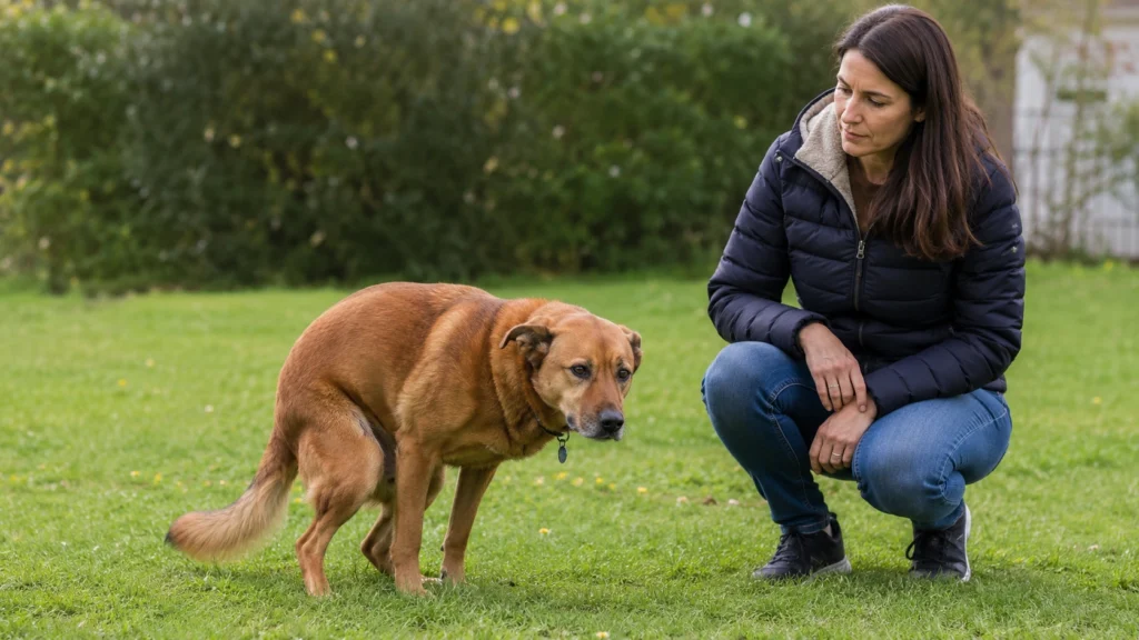 İshal ve sindirim rahatsızlığı belirtileri gösteren yetişkin köpek