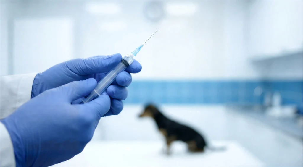 Köpekleri barınak öksürüğünden koruyan Bordetella aşısı hazırlığı