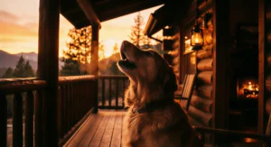 köpekler neden ulur , akşam saatlerinde uluyan köpek görseli