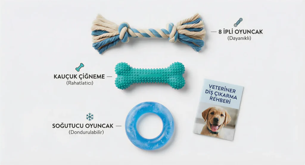 Yavru köpek için ideal ısırma karşıtı oyuncak seti