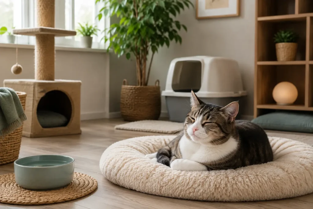 Feline idiopatik sistitte sakin ev ortamı ve çevresel zenginleştirme.